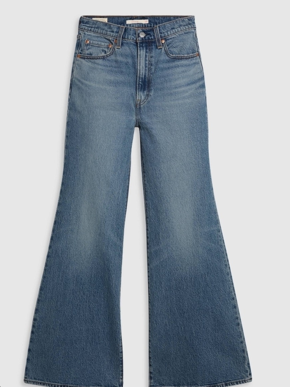 Levi's Ribcage Bell High-Rise Wide-Leg Jeans Medium Wash Sz 27